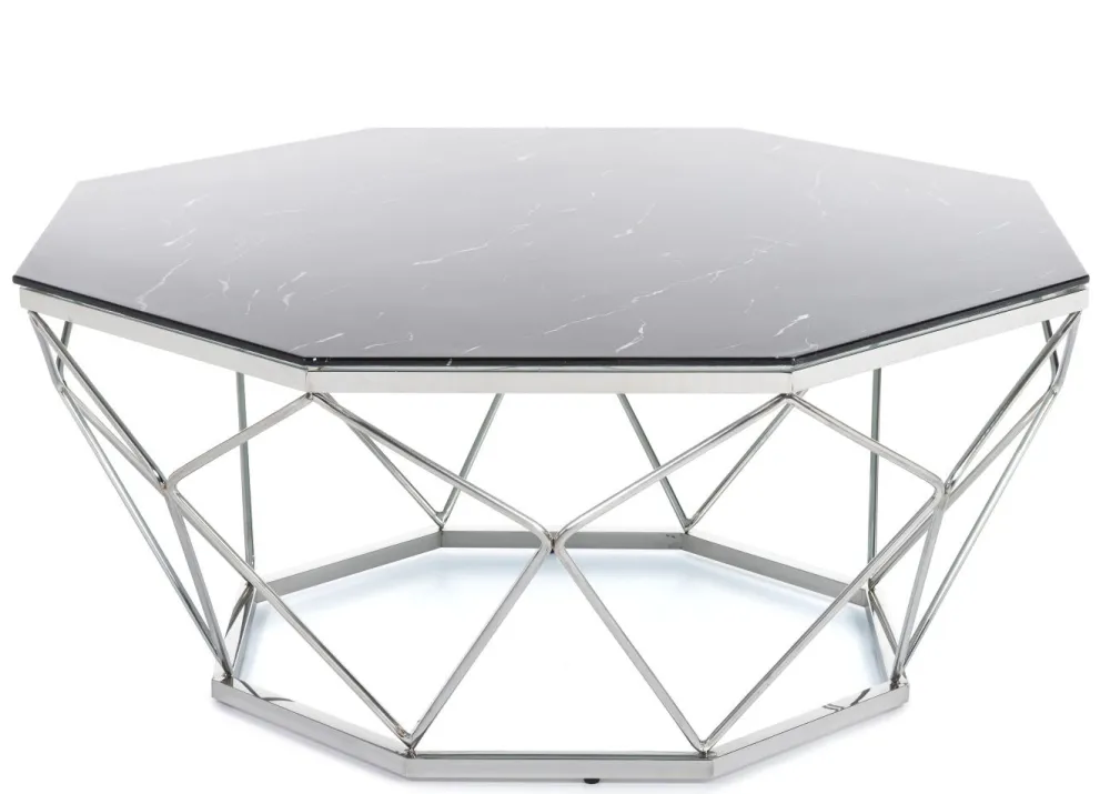 Stolik kawowy Volare Silver Black * HowHomely Discount