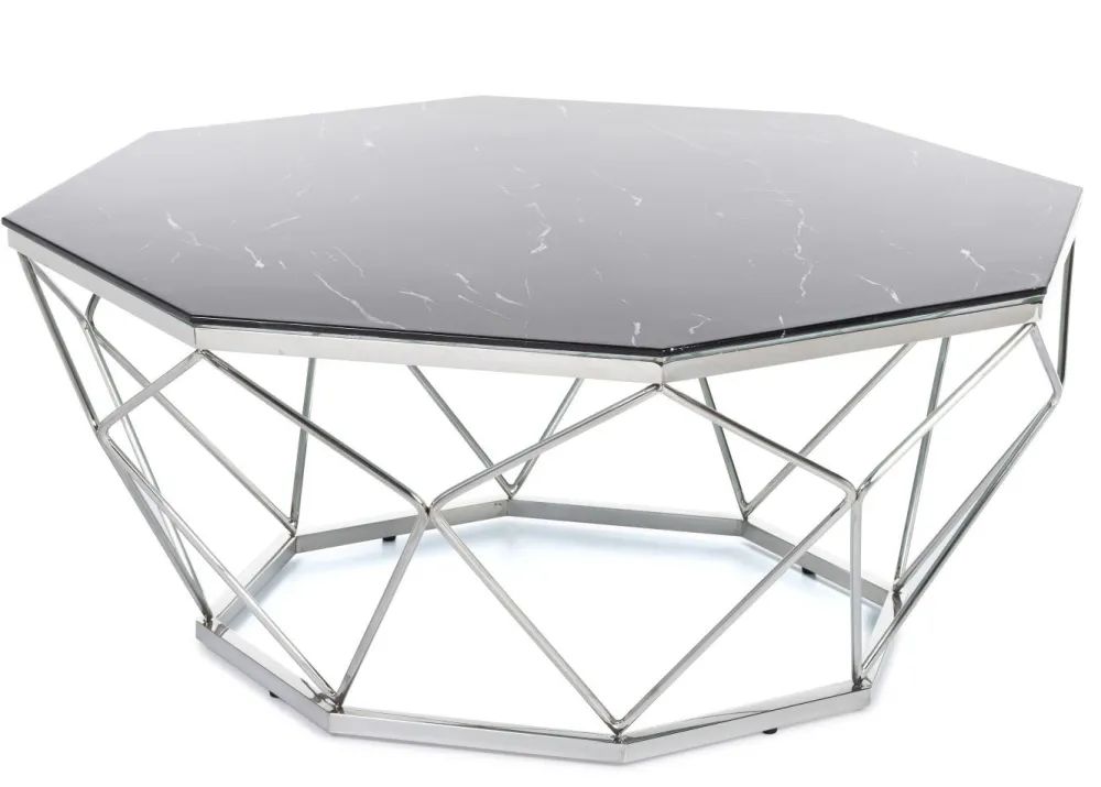 Stolik kawowy Volare Silver Black * HowHomely Discount