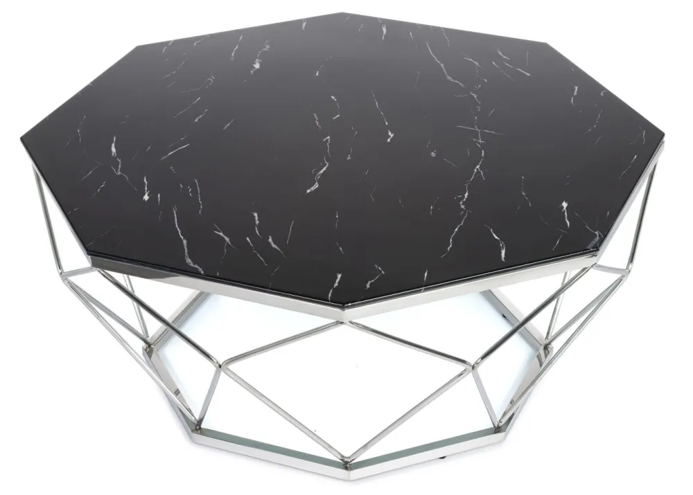 Stolik kawowy Volare Silver Black * HowHomely Discount