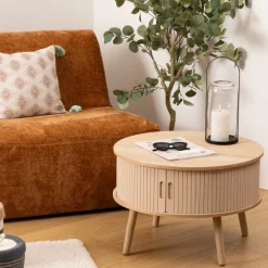 Stolik kawowy 60x40,7 beżowy MDF Nyos * Atmosphera Outlet