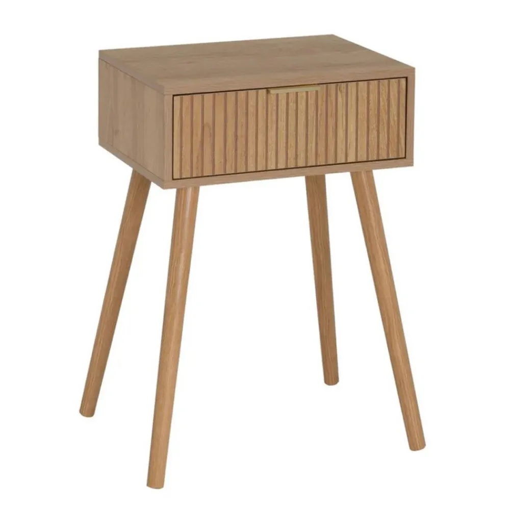 Stolik nocny NAROA z szufladką 59 cm * HowHomely New