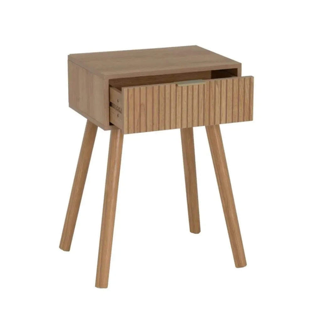 Stolik nocny NAROA z szufladką 59 cm * HowHomely New