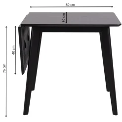 Stół rozkładany do jadalni Roxby czarny * Actona Best