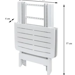 Stół składany balkonowy biały 50 cm * Progarden