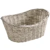 Stylowy koszyk na chleb i owoce szary pleciony 28x21xh13 cm