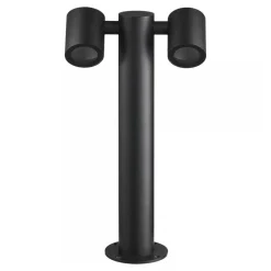 Słupek Ogrodowy KETTO Czarny Aluminium IP44 2xGU10 45cm * Eko-light