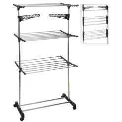 Suszarka na pranie 3-poziomowa z kółkami 165 cm * Bathroom Solutions Discount