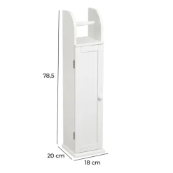 Szafka łazienkowa z uchwytem na papier toaletowy 79 cm