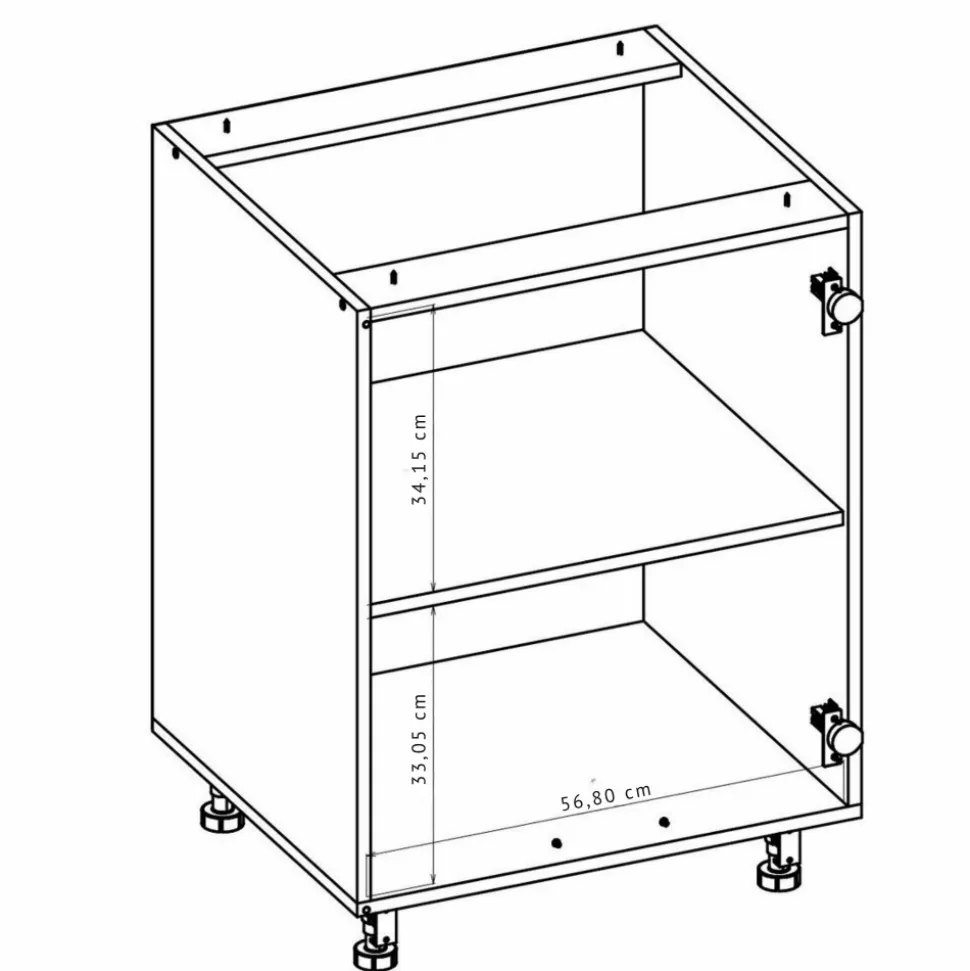 Szafka dolna frontowa VENTO D-60/82 antracyt
