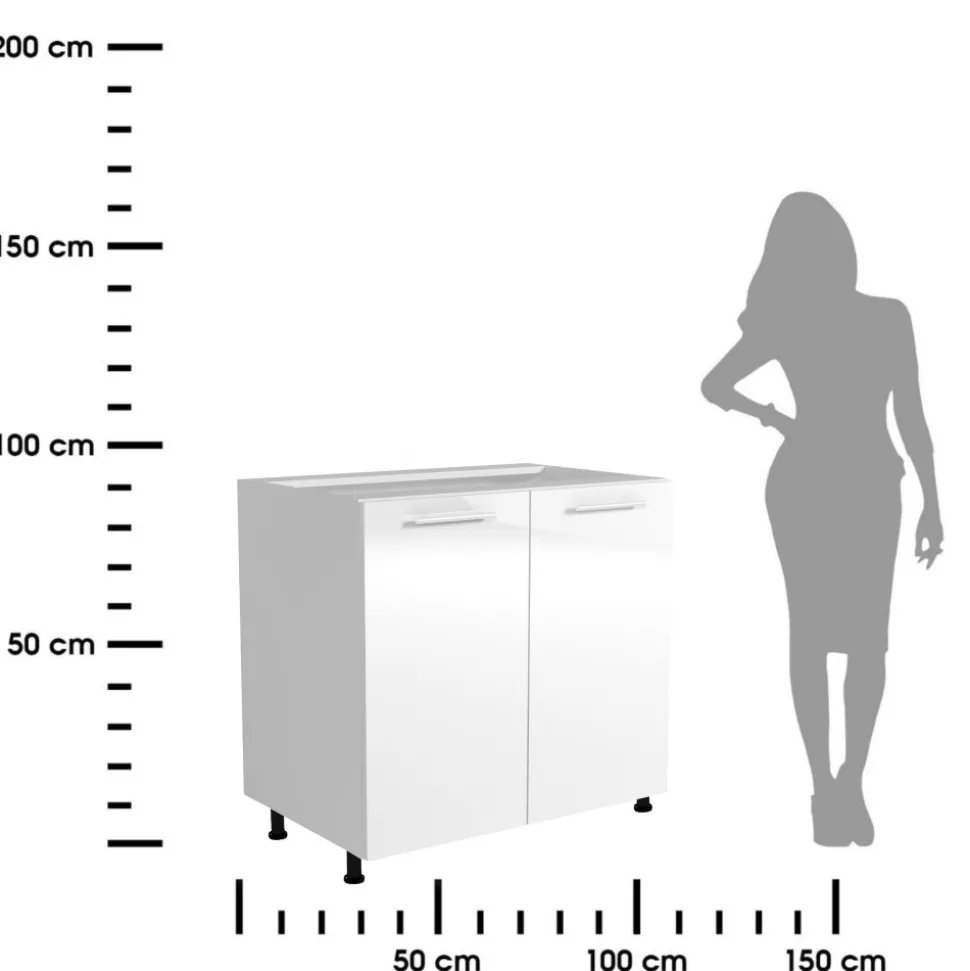 Szafka dolna frontowa VENTO D-80/82 biały połysk