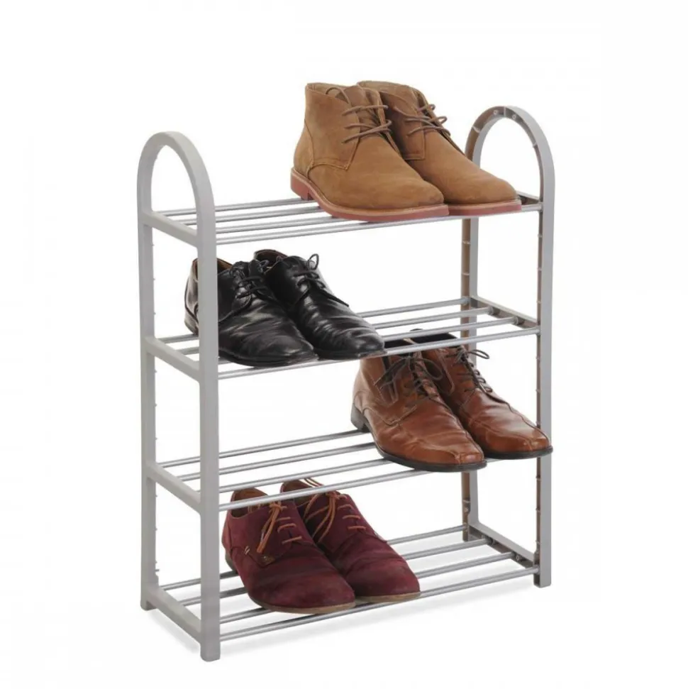 Szafka na buty 4 poziomy czarna 65 cm
