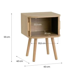 Szafka nocna z rozsuwanymi drzwiczkami ELIA 53 cm