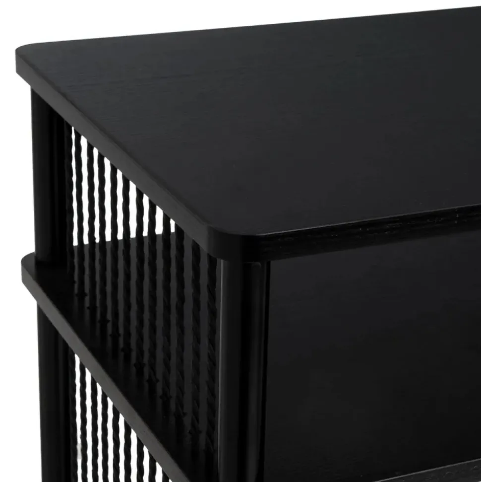 Szafka pod TV MANILA czarna 80x40x56 cm