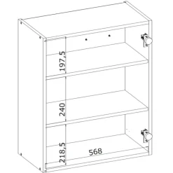 Szafka górna VENTO G-60/72 biała * Halmar Outlet