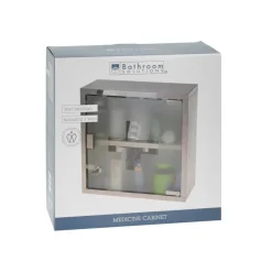 Szafka medyczna metalowa srebrna 30x30cm * Bathroom Solutions Outlet