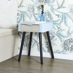 Szafka nocna WENDY z szufladą szara * HowHomely Clearance