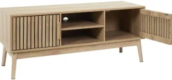 Szafka RTV LINEA ryflowane fronty 117 cm * HowHomely Hot