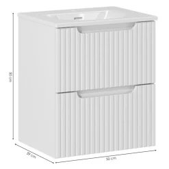 Szafka z umywalką Rilla White 50 cm * HowHomely New