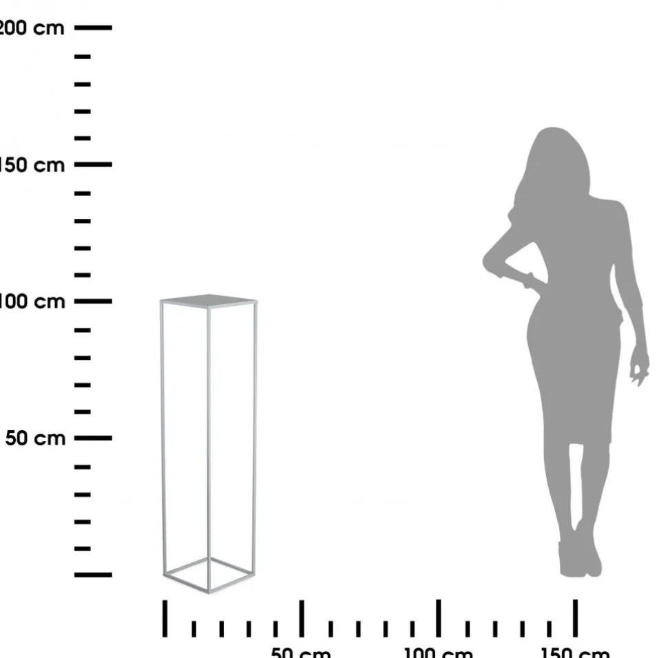 Szary kwietnik stojący 100 cm