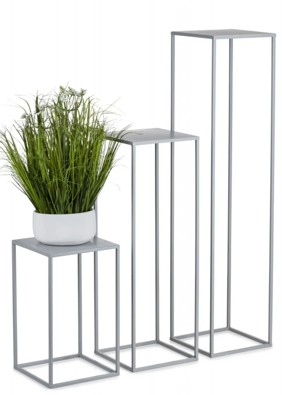 Szary kwietnik stojący 70 cm