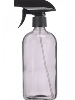 Szklana butelka 500 ml ze spryskiwaczem szara
