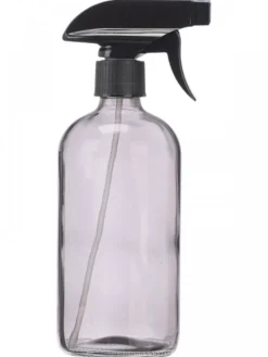 Szklana butelka 500 ml ze spryskiwaczem szara
