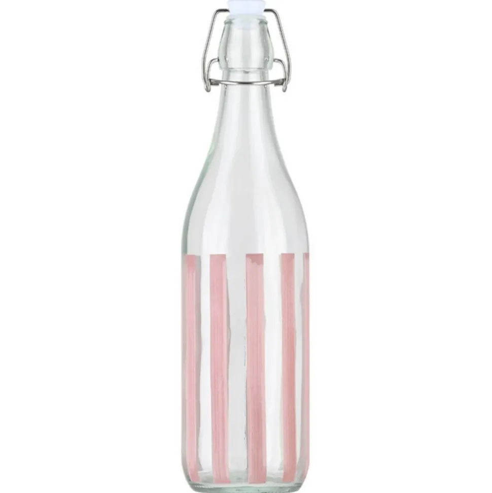 Szklana butelka Ligne 1000 ml różowa