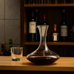 Szklana karafka na wino 1,4 L okrągła