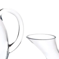 Szklana karafka na wino 1,5 l pochyła z uchwytem