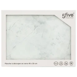 Szklana deska do krojenia biały marmur * 5five Simply Smart Discount