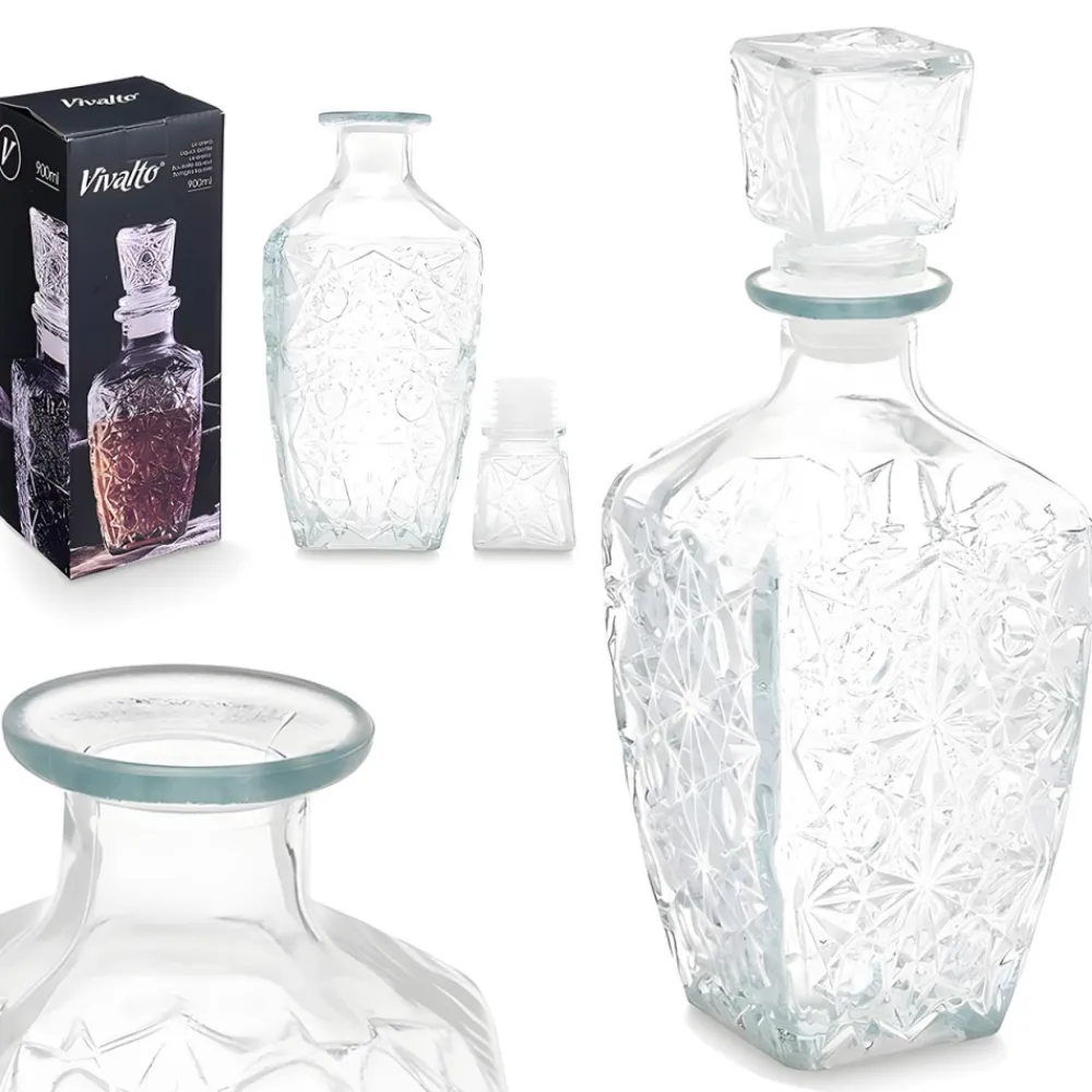 Szklana karafka 750 ml żłobiona * VIVALTO