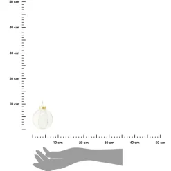 Szklane bombki choinkowe 8 cm 12 sztuk * H&S Decoration Sale