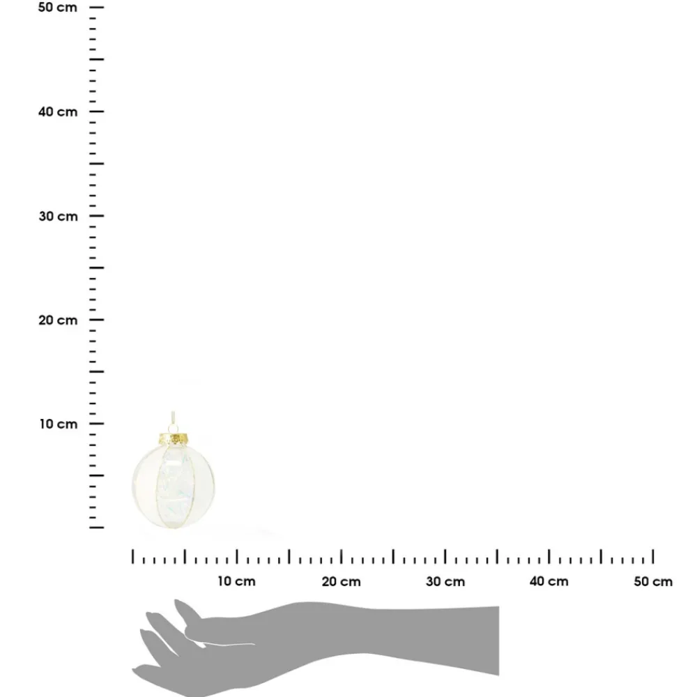 Szklane bombki choinkowe 8 cm 12 sztuk * H&S Decoration Sale