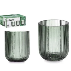 Szklanka 270 ml prążkowana zielona
