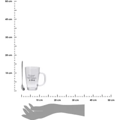 Szklanki do kawy latte + łyżeczki 300 ml * Excellent Houseware Hot