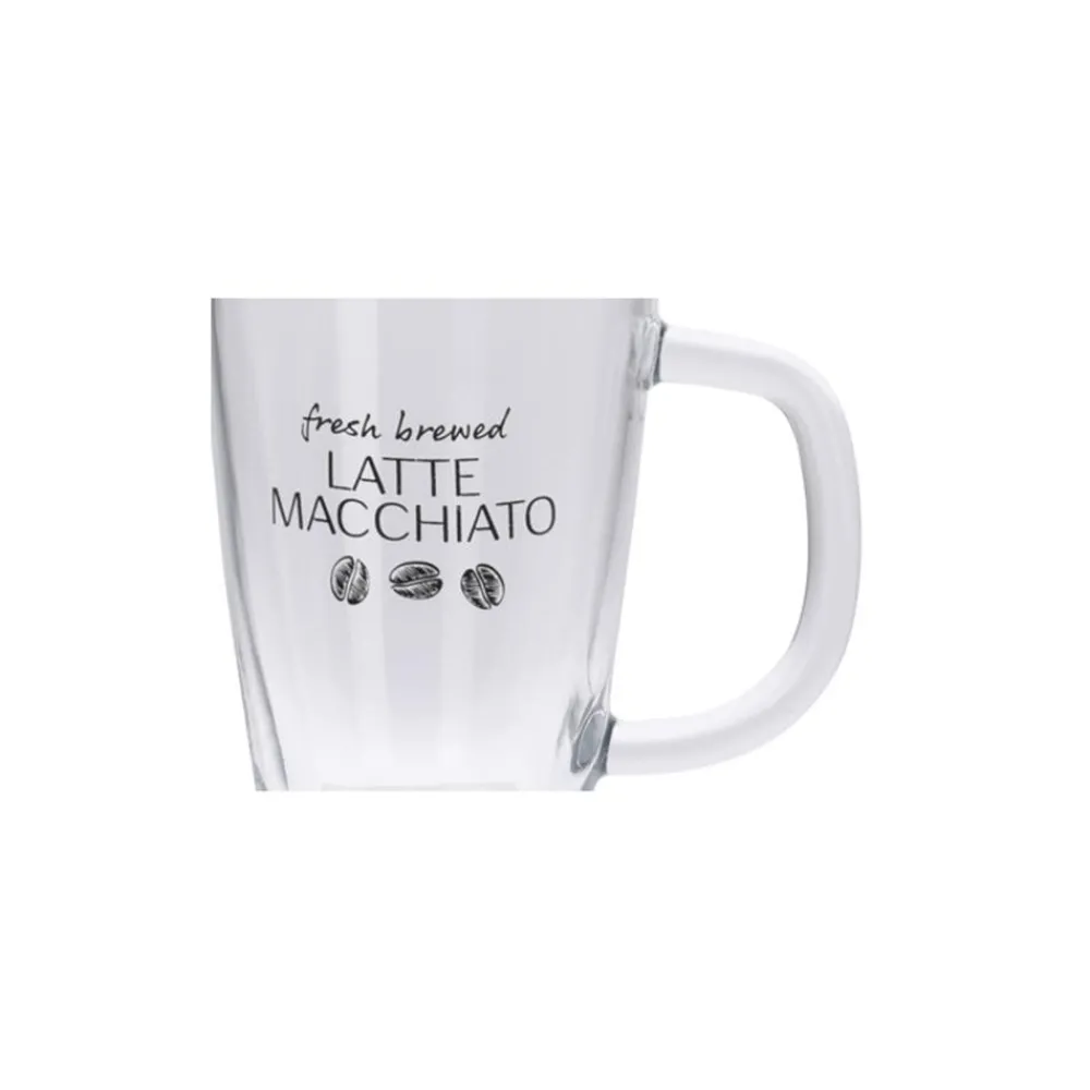 Szklanki do kawy latte + łyżeczki 300 ml * Excellent Houseware Hot