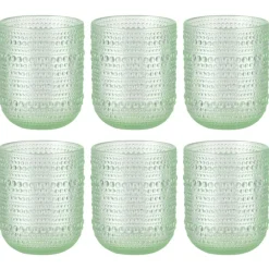 Szklanki do napojów 270 ml 6 szt. Dots Green * Estia Clearance