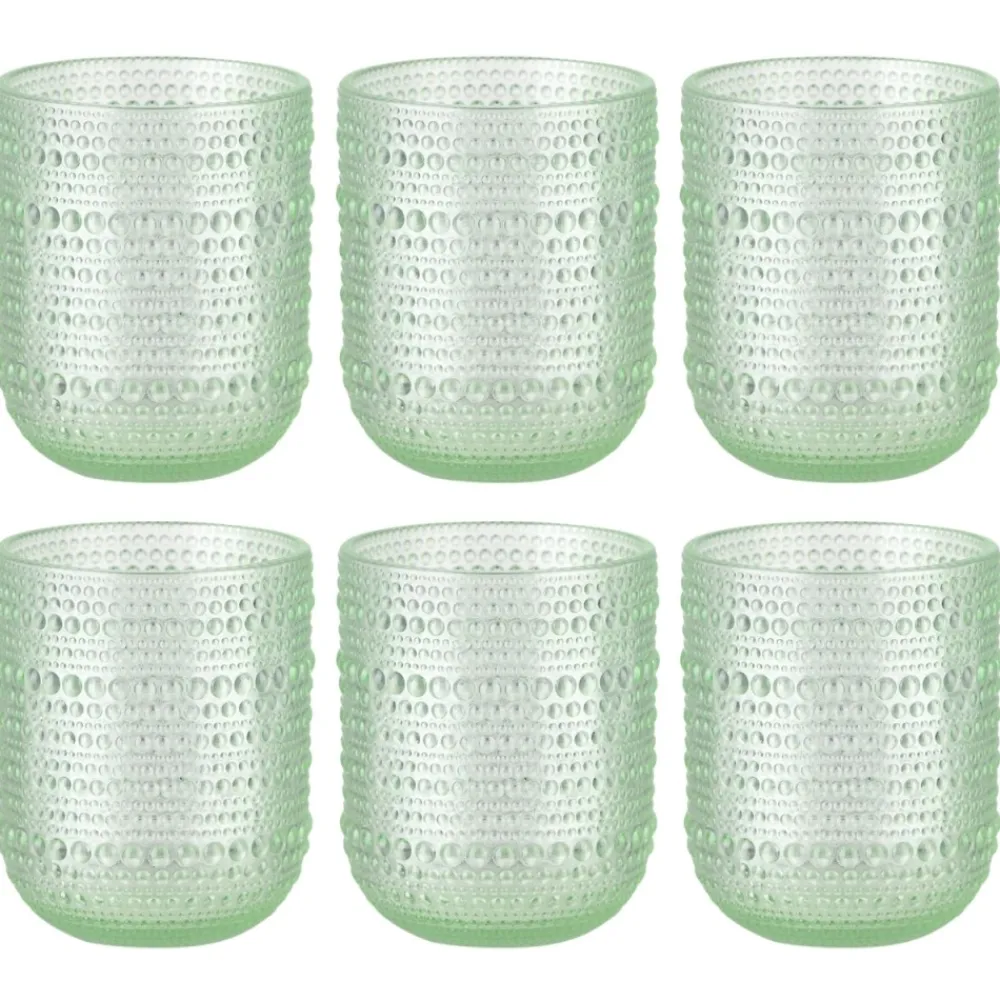 Szklanki do napojów 270 ml 6 szt. Dots Green * Estia Clearance