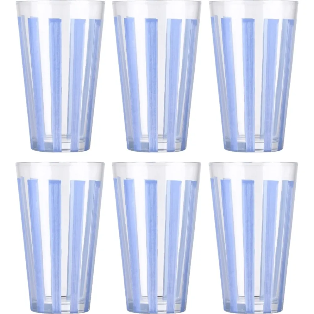 Szklanki na wodę 495 ml 6 szt. Ligne niebieskie * Estia