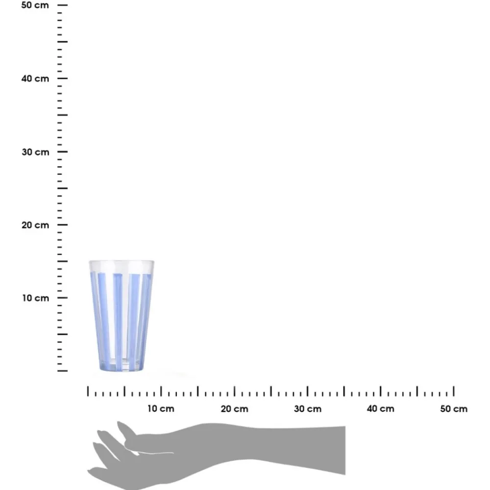 Szklanki na wodę 495 ml 6 szt. Ligne niebieskie * Estia