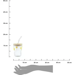 Szklanki ze słomką w cytryny 420 ml 6 szt. * Estia New