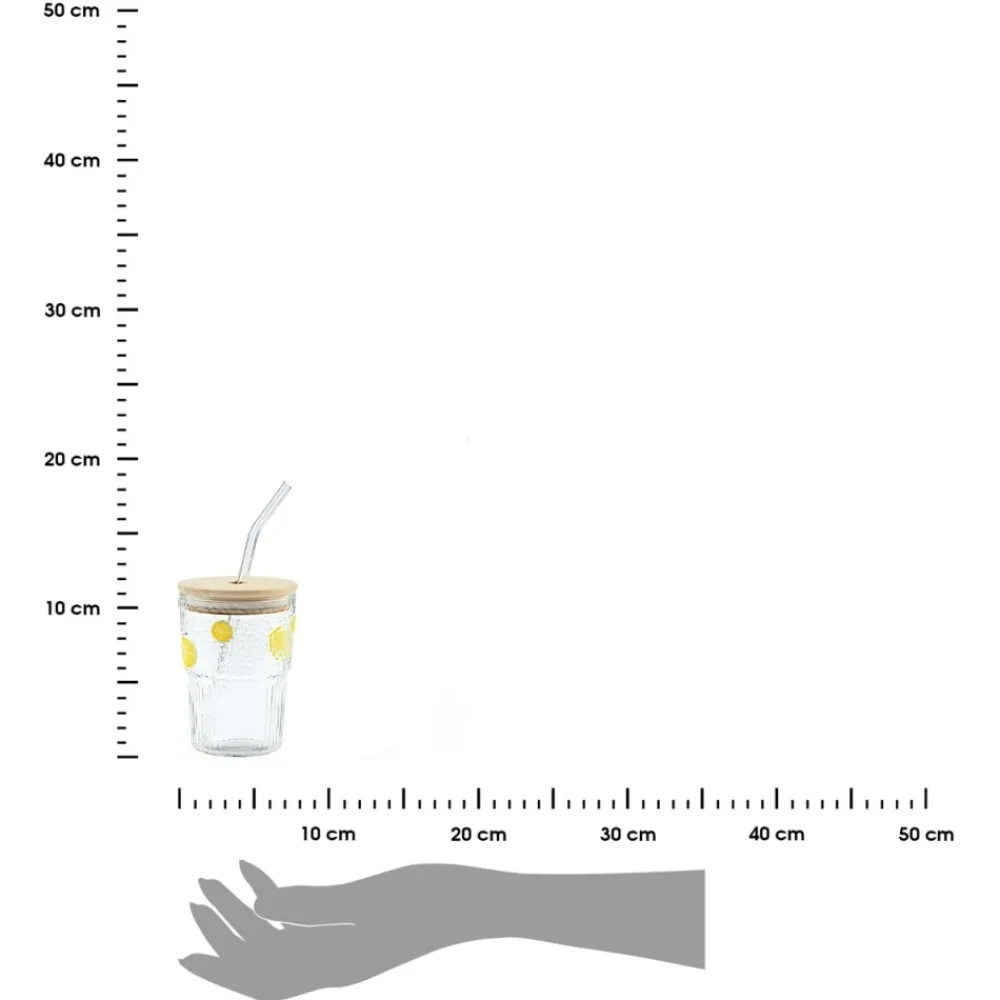 Szklanki ze słomką w cytryny 420 ml 6 szt. * Estia New