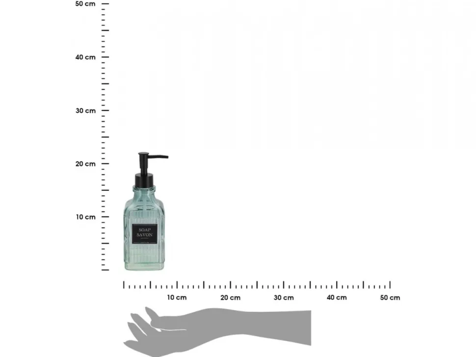 Szklany dozownik na mydło SAVON 500 ml niebieski