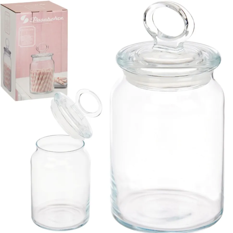 Szklany pojemnik na słodycze 860 ml zamykany