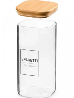 Szklany pojemnik na Spaghetti 2,1 L bambusowa pokrywka