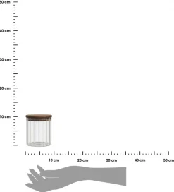 Szklany słoik Arno z akacjową pokrywką 500 ml