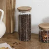 Szklany słoik Arno z akacjową pokrywką 1100 ml