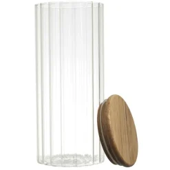 Szklany słoik Arno z akacjową pokrywką 1100 ml