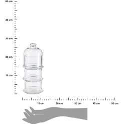 Szklany pojemnik na słodycze 3 poziomy 3x230 ml * PASABAHÇE