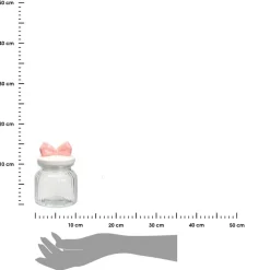 Szklany słoik do przechowywania z ozdobną pokrywką 680 ml * HowHomely Outlet